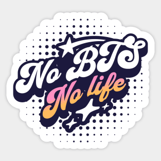 Bangtan no BTS no life typography army | Morcaworks Sticker